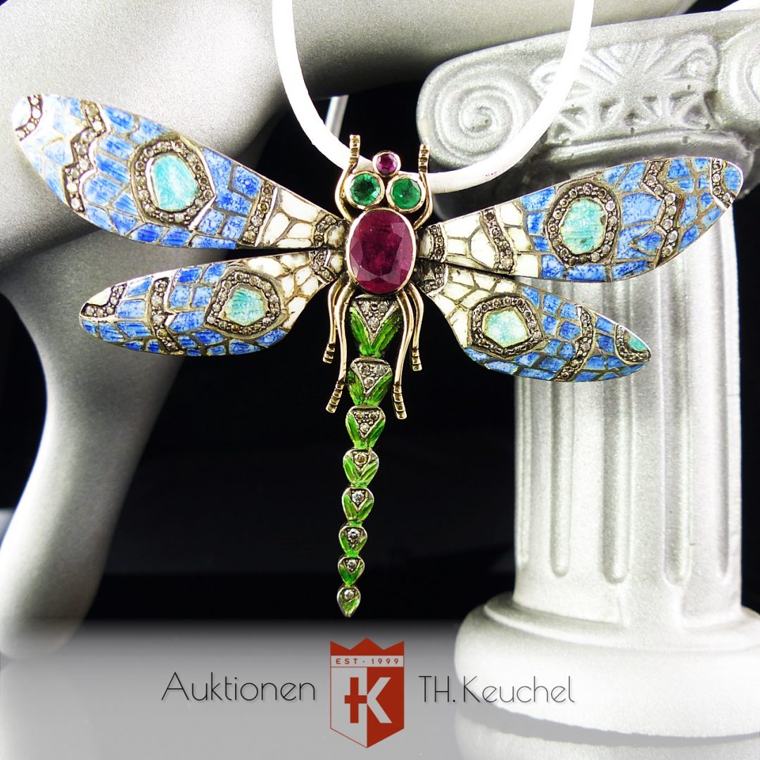 NEWEI Libellen Schlüsselanhänger – Emaille-Anhänger Mit Floralem Design, 24x32 Mm, Für Geldbörse, Tasche Oder Als Charm