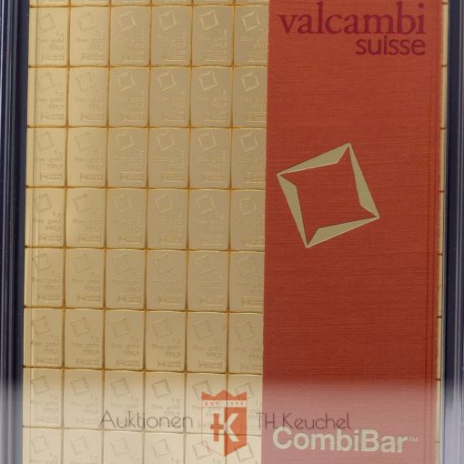 100 g Goldtafel Valcambi CombiBar®Goldbarren Feingold 100 x 1 g LBMA zertifiziert