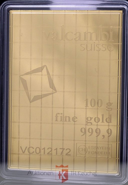 100 g Goldtafel Valcambi CombiBar®Goldbarren Feingold 100 x 1 g LBMA zertifiziert