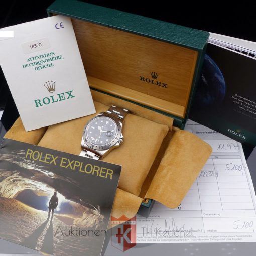 Rolex Explorer II Stahl schwarz Ref. 16570 Full Set LC 100 1997 incl. Rechnung Service 2013