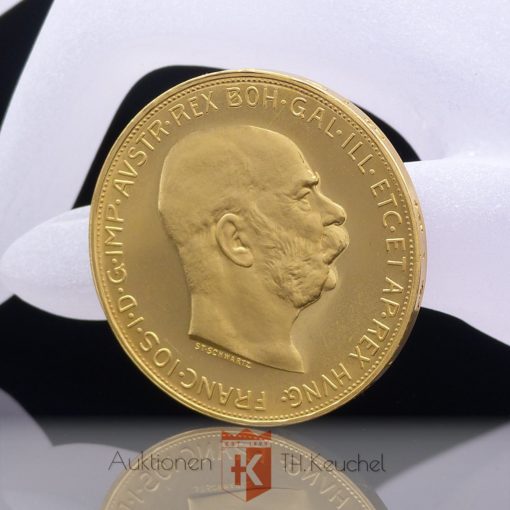 Goldmünze Österreich 100 Kronen 33,88 g 900 Gold offizielle Nachprägung 1915