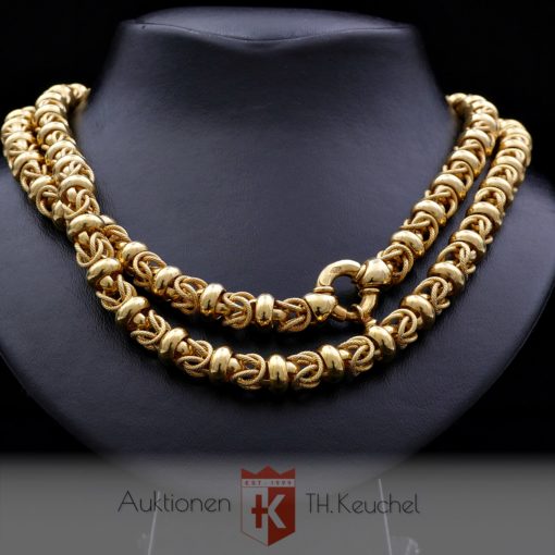 Königskette Erbskette gemischtes Muster Gold 585 / 14K ca. 80 cm D: 8,0 mm 54,7 gr Wert ca. € 4.700.-