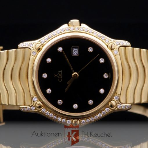 Ebel Sportwave Classique Armbanduhr Gold 18K Diamanten Ref. 883909 110,5 g