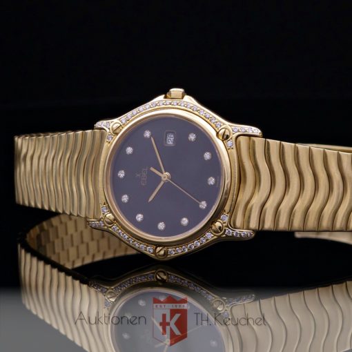 Ebel Sportwave Classique Armbanduhr Gold 18K Diamanten Ref. 883909 110,5 g