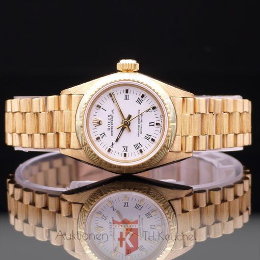 Rolex Oyster Perpetual Lady No Date 18K 750 Gold Ref. 67198 mit Zertifikat