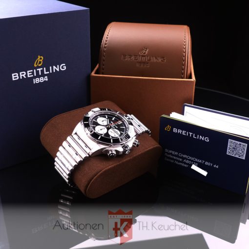 Breitling Super Chronomat B01 44 Edelstahl - Schwarz AB0136251B1S1