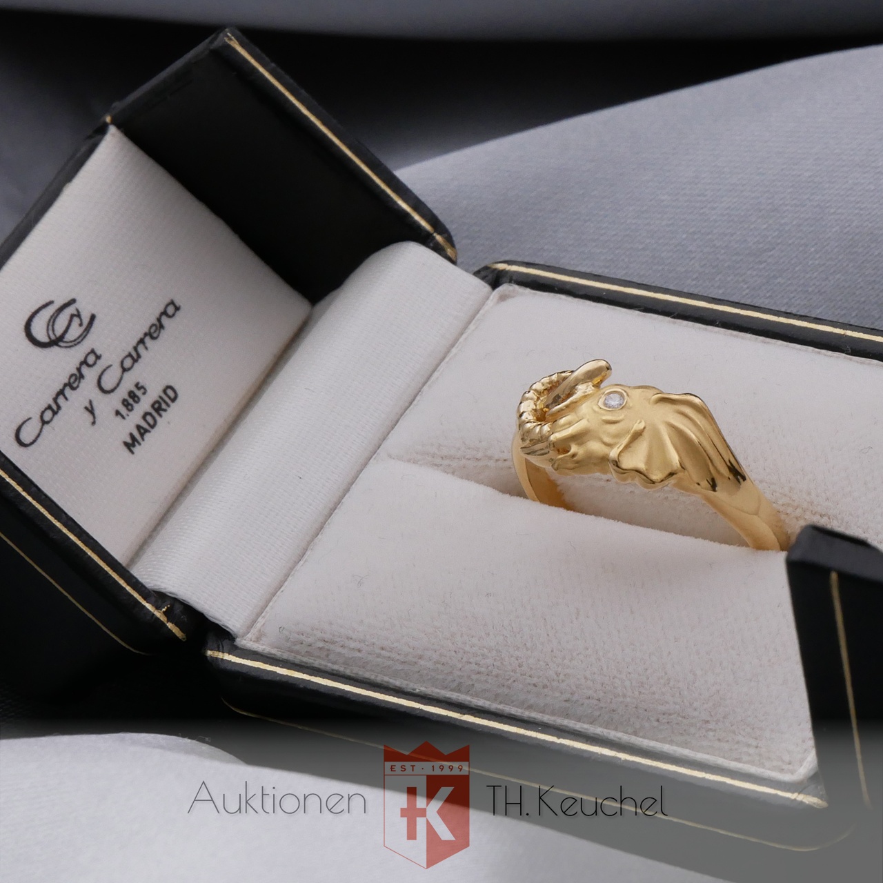 Ring Carrera y Carrera Elefant Gelbgold