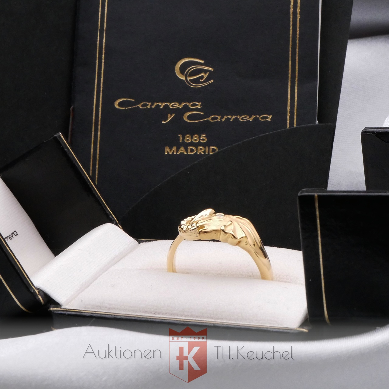 Ring Carrera y Carrera Elefant Gelbgold
