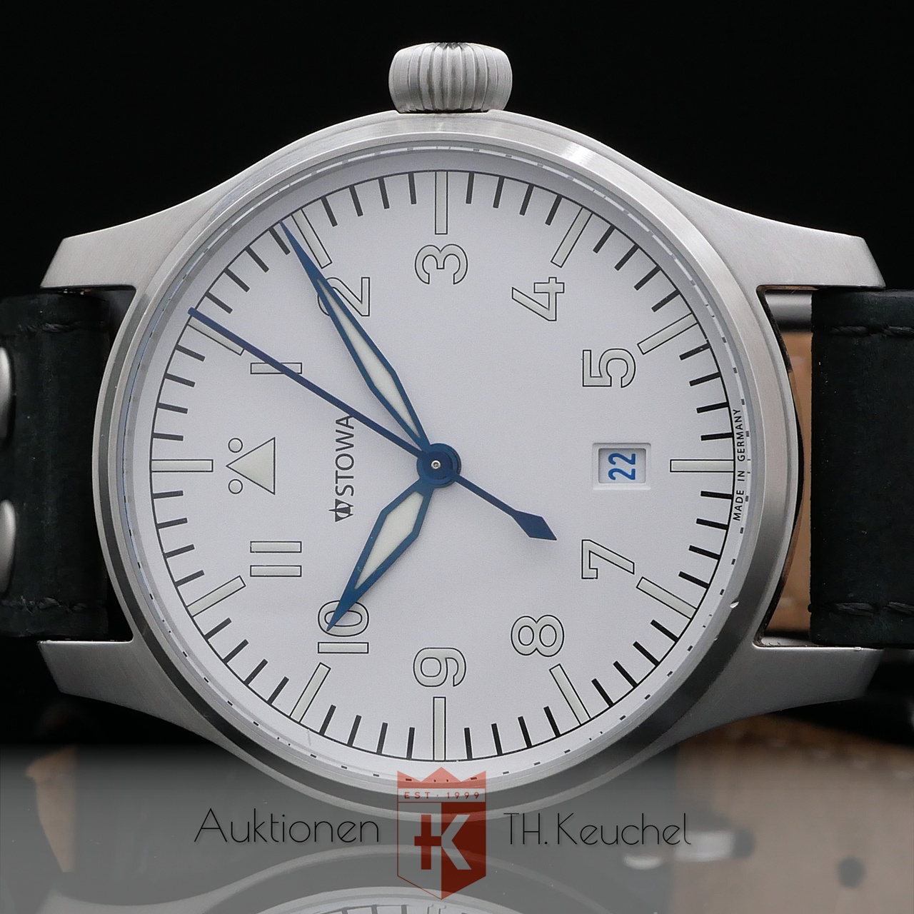 Stowa Flieger Weiß Blau Limited 40 mm Automatic ETA