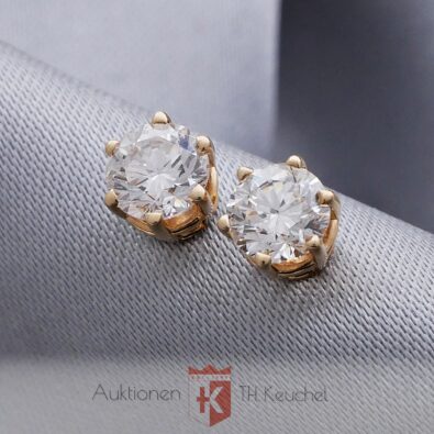 Ohrstecker Gold 14K/585 natürliche Brillanten ca. 1,20 ct