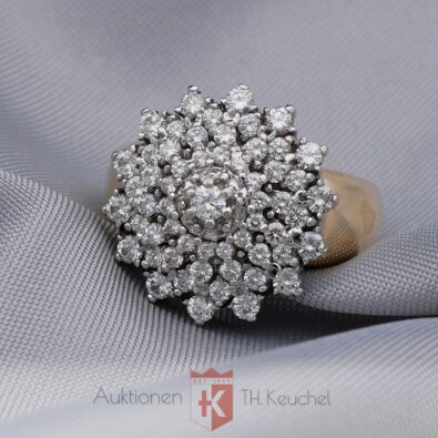 Großer Brillant Ring 1,00 ct Bicolor Gold 14K