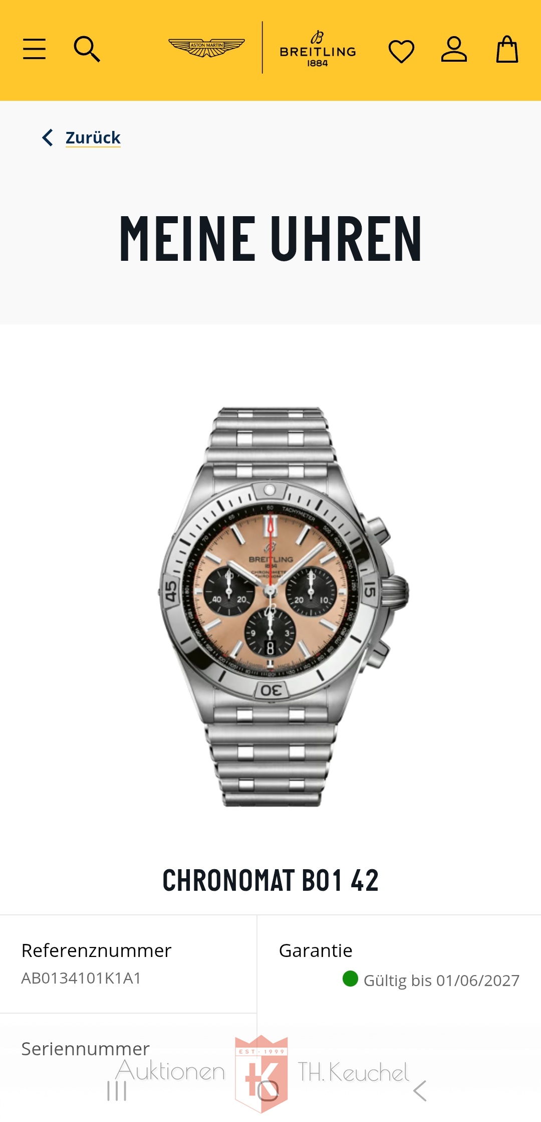 Breitling Chronomat B01 42 AB0134101K1A1 Kupfer